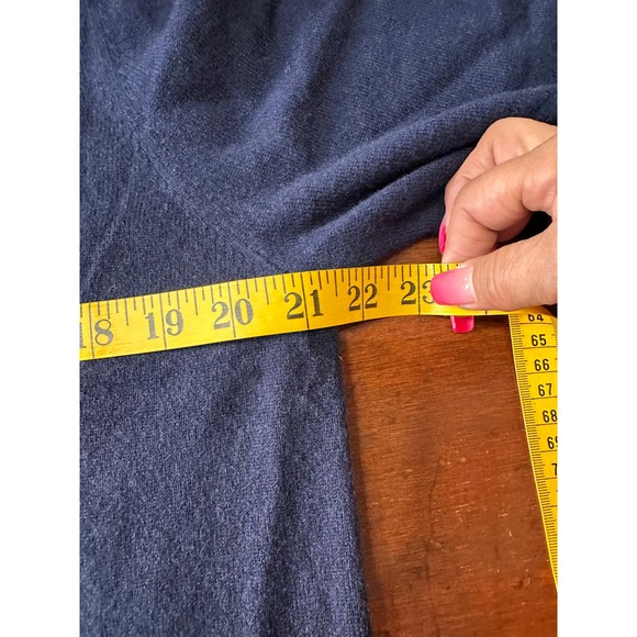 Quince NWT SZ XL True Navy Mongolian Cashmere Turtleneck Sweater   Soft Warm - Picture 10 of 12